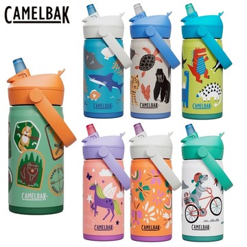 CamelBak 350ml 兒童吸管保冰/溫不鏽鋼水瓶 Flip Straw/保溫杯/吸管水杯