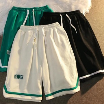開叉五分短褲女夏寬鬆潮ins高街原宿風薄款高腰闊腿休閒運動褲子運動短褲  五分褲 西裝短褲 休閒短褲 休閒褲 褲子女生