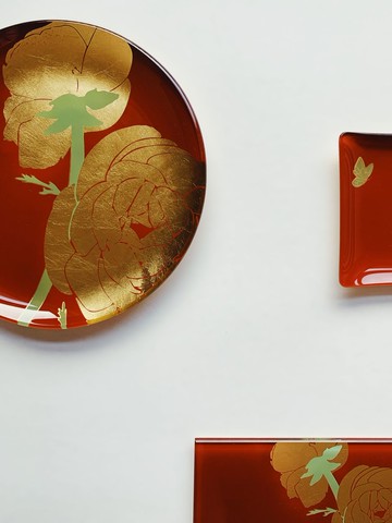 歐洲指定禮【手工工藝貼箔技法】最初 First 雙圓 中圓器皿