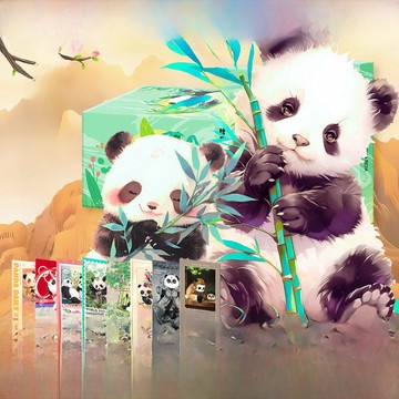 【 ✨ 臺灣 齣貨 ✨ 免運】 不止黑白熊貓收藏盲盒小卡片 卡牌 正版 授權動漫週邊卡通可愛卡片盲盒卡牌收藏送禮生日禮物