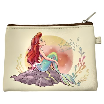 THE LITTLE MERMAID 小美人魚 皮革手繪零錢包 CA661D-5  12 x 9cm  夕陽愛麗兒