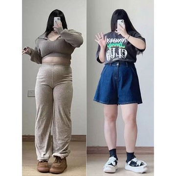 S-5XL 大尺碼牛仔短褲女 寬褲 遮肉顯瘦 夏季新款高腰短褲 闊腿短褲 a字熱褲