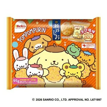 【江戶物語】BEFCO 栗山米果 布丁狗 瀨戶汐揚仙貝米果 蝦鹽風味 95g 三麗鷗角色聯名限定 米菓 日本原裝進口