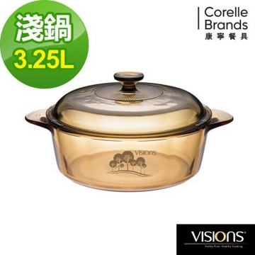 【美國康寧】Visions晶彩透明鍋雙耳3.2L(樹影)