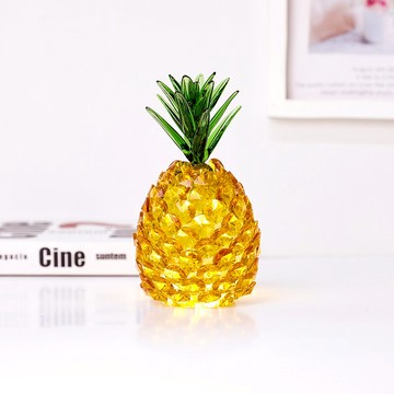 水晶黃擺件裝飾品玄關擺設客廳電視菠蘿小酒柜家招財家居桌面創意