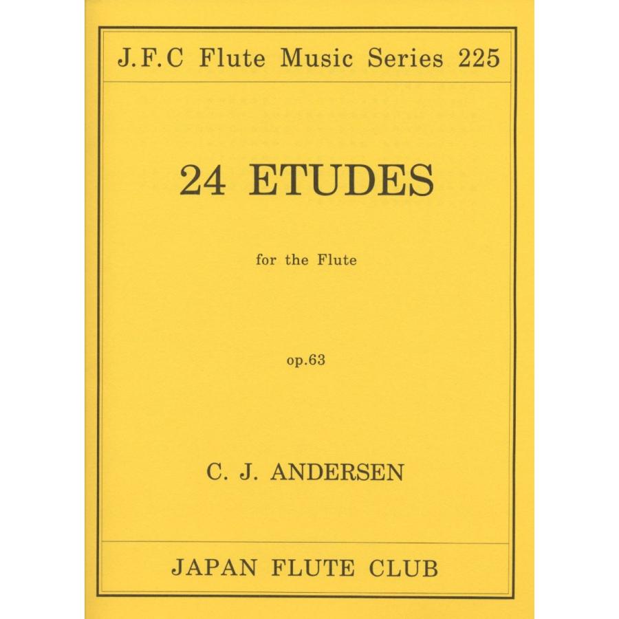 楽譜 フルートクラブ名曲シリーズ225 アンデルセン作曲 24の練習曲 op．63（1） ／ 日本フルートクラブ出版