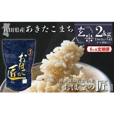 ふるさと納税 秋田県産おばこの匠あきたこまち　2kg （2kg×1袋）玄米 秋田県大仙市