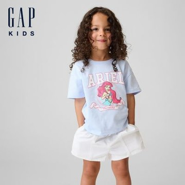 【GAP】Gap × Disney迪士尼嬰兒及幼兒圖案T恤-寧靜藍(897672)