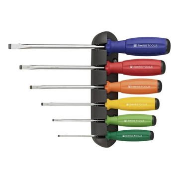PB SWISS TOOLS 軟柄起子組 CBB一字 彩虹系列 6支組  1盒