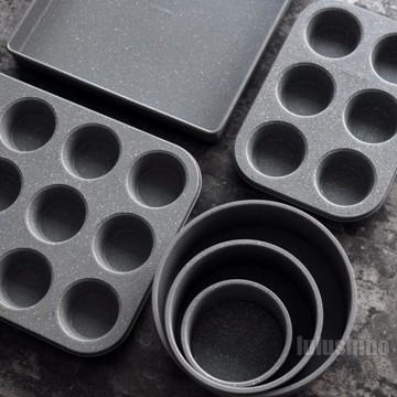LULUSHINO新款大理石色 烘焙模具 6連/12連 4/6/8寸蛋糕模 方烤盤