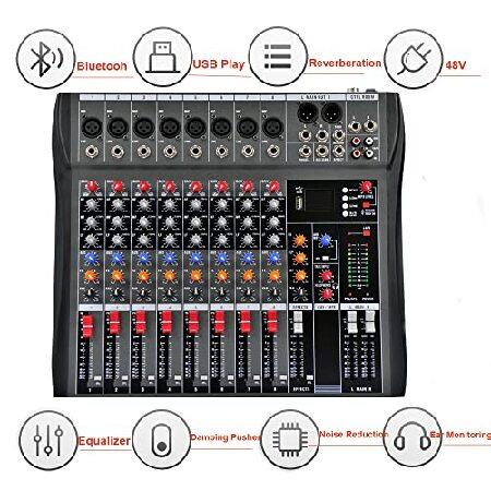 Professional Sound Board Console System 8-Channel Sound Mixing Board USB Pro Studio DJ Sound Controller Voice Mixing Sound Mixing Console Music Record