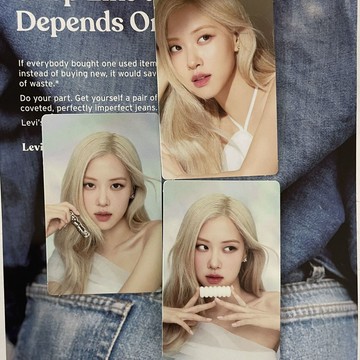 *韓國代購正版*BLACKPINK ROSE樸彩英最新代言小卡 樸彩英肉卡 一套三張