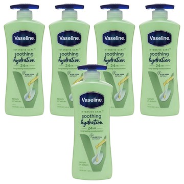 Vaseline 凡士林 乳液 蘆薈精華  600ml  5瓶