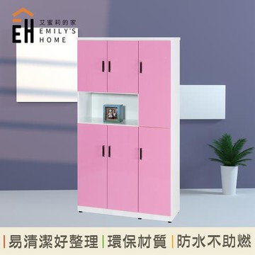 艾蜜莉的家  3.2尺塑鋼六門開放式鞋櫃