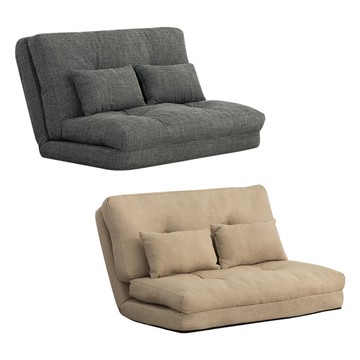 【好氣氛家居】190CM慵懶日系厚實無段式調整雙人沙發/和室椅/懶骨頭/懶人沙發/休閒椅(2色灰色