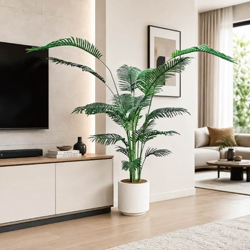 【免養護】頂級擬真鳳凰尾220公分室內大型仿真植栽(贈送花盆)