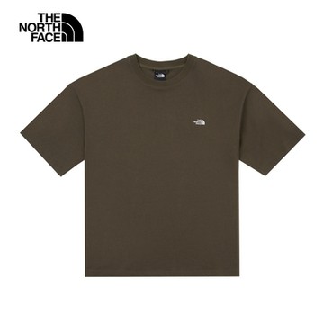 【The North Face 官方旗艦】北面UE男款灰褐色重磅純棉舒適透氣休閒短袖T恤｜885R21L