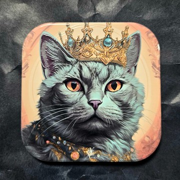 英短大頭王-吸水陶瓷杯墊