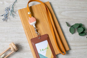 i 好戴 伸縮證件套組-幾何圖形系列 / 布花-梅雨季_ADL9