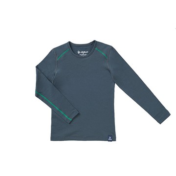 【Wildland 荒野】輕能量纖維親膚保暖衣 中童 深灰色 W2673-93