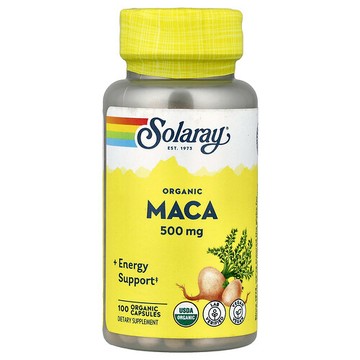 Solaray, 有機瑪卡，500 毫克，100 粒有機膠囊