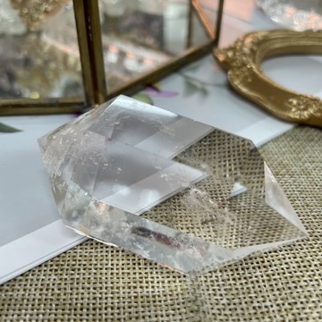 巴西🇧🇷天然雙尖白水晶柱5號76公克❤️✅天然水晶 雙尖晶柱 A0615