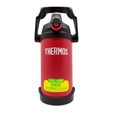THERMOS 膳魔師 大容量保溫瓶 不鏽鋼水壺  紅色  2L  1個