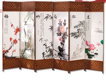 【新店鉅惠】特賣 中式屏風 簡易屏風 隔斷牆 折屏 客廳臥室遮擋 簡約現代折疊移動佈屏障 家用