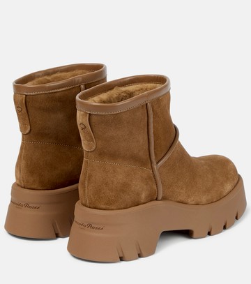 Gianvito Rossi Shearling-lined suede ankle boots