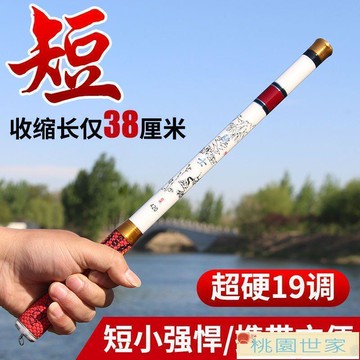 釣魚竿 超短手竿便攜釣魚竿短節28調手桿超輕超硬19調袖珍桿迷你魚桿套裝