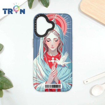 TRON IPhone 16 聖母水彩 防摔太空載具殼 透黑 軟硬 手機殼
