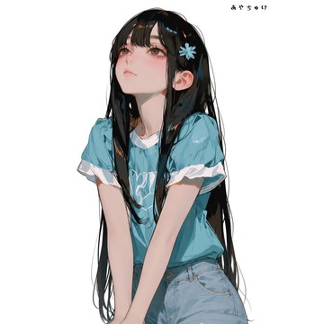 【8 月新品】07-139-0271 人物貼紙 簡約夏日女孩