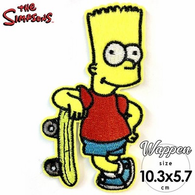 ワッペン シンプソンズ スケート 刺繍 アイロン キャラクター SIMPSONS ワッペン アップリケ