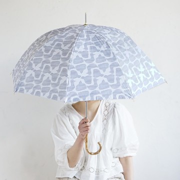 竹把 UV防護手開式長傘 鳥 紫外線99.9%防護 晴雨兩用 日傘