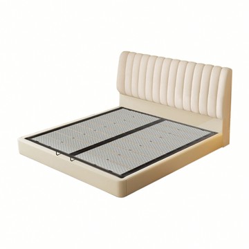 【IDEA】羅夢5尺雙人加密靜音直紋皮革床架/床組