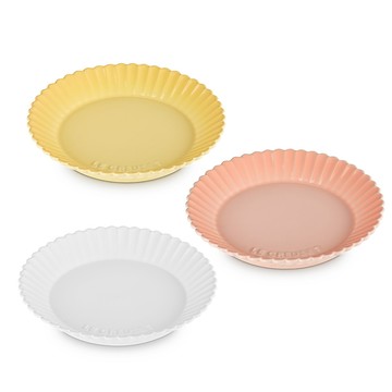LE CREUSET -瓷器雛菊花瓣盤22cm (棉花白/洋甘菊/蜜桃橙 3色選1)