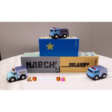 💥現貨💥【禮品總部】貨櫃玩具車 迴力車 合金玩具車 警車 貨車 小卡車 交通玩具 迴力合金車 貨櫃小汽車