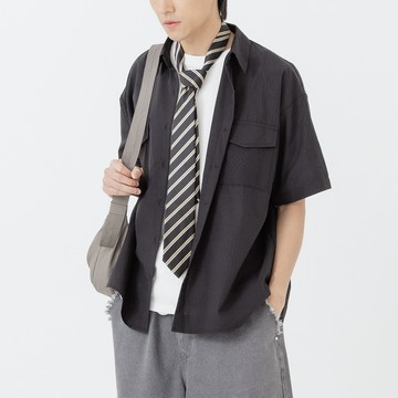 QUEENSHOP_S 女裝 復古斜條紋造型領帶 兩色售 現+預 【07130060】