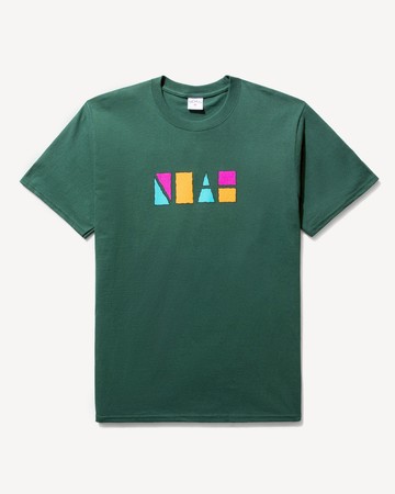 Noah Blocks Tee Forest Green / S