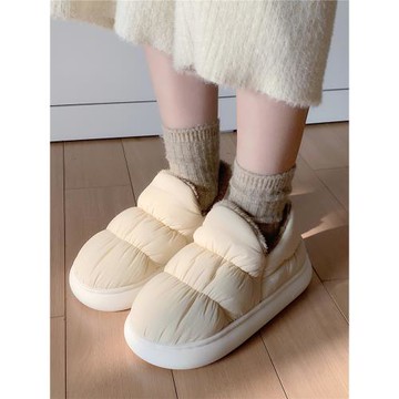 男女冬季保暖包跟棉拖鞋情侶居家防滑外穿踩屎感ins潮月子軟底鞋