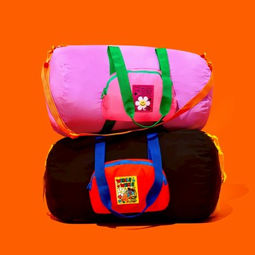 【blank.】滿千折百★Wiggle Wiggle 可折疊旅行袋(粉色&紫色/紅色&黑色)