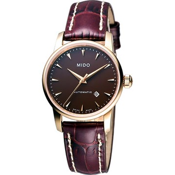 MIDO 美度 官方授權 Baroncelli Lady 雅緻機械女錶 1212購物節 送禮推薦-咖啡/29mm M76003178