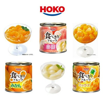 【江戶物語】HOKO 寶幸 水果罐頭 白桃/蜜柑/綜合水果 190g 果肉罐頭 甜點配料 露營 開罐即食 日本進口