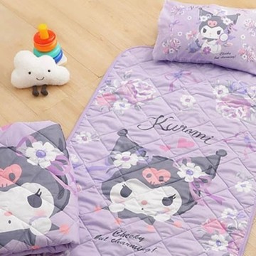 享夢城堡 幼兒園透氣網3件組 Kuromi 酷迷花漾  紫色  童枕35 x 45cm + 涼被110 x 150cm + 睡墊75 x 145cm  酷迷花漾 紫色