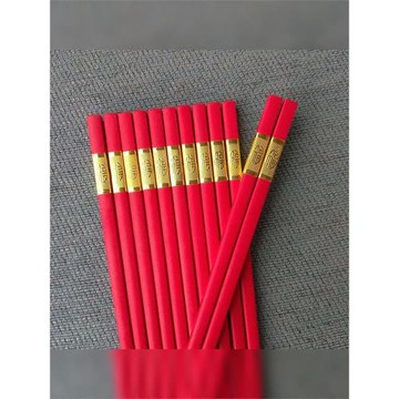 2025紅筷子結婚喜慶公筷紅色合金筷春節家用酒店過年婚慶筷中國紅