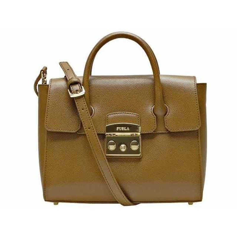 フルラ バッグ FURLA ショルダーバッグ METROPOLIS S SATCHEL キャメル