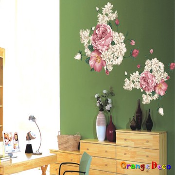 【橘果設計】國色天香 壁貼 牆貼 壁紙 DIY組合裝飾佈置