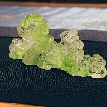 琉璃 石來運轉 茶枕 ( 附竹茶針)