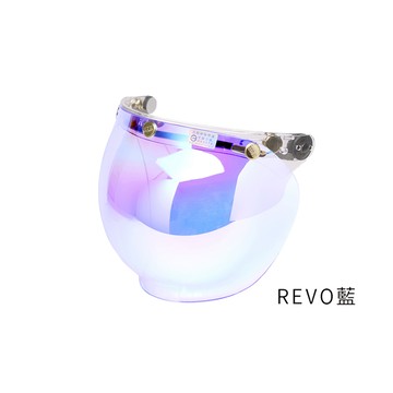 【復古帽專用】EVO 電鍍泡泡鏡第三代 REVO藍