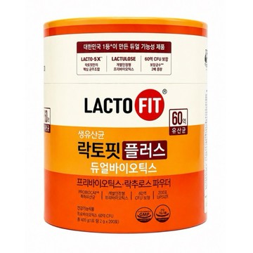 韓國 LACTO-FIT PLUS 5X 加強版益生菌 200包｜60億CFU｜益生元乳果糖｜韓國原裝